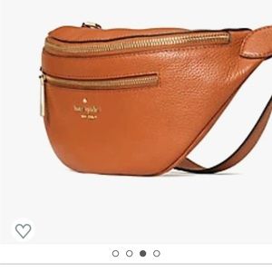 Kate Spade New York Leila Leather Belt Bag Fanny Pack in Warm Gingerbread